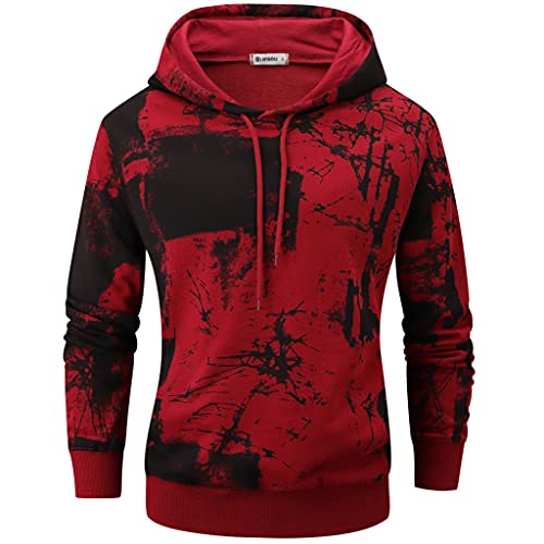 KLIEGOU Mens Tie-Dye Pullover Hooded Sweatshirt2