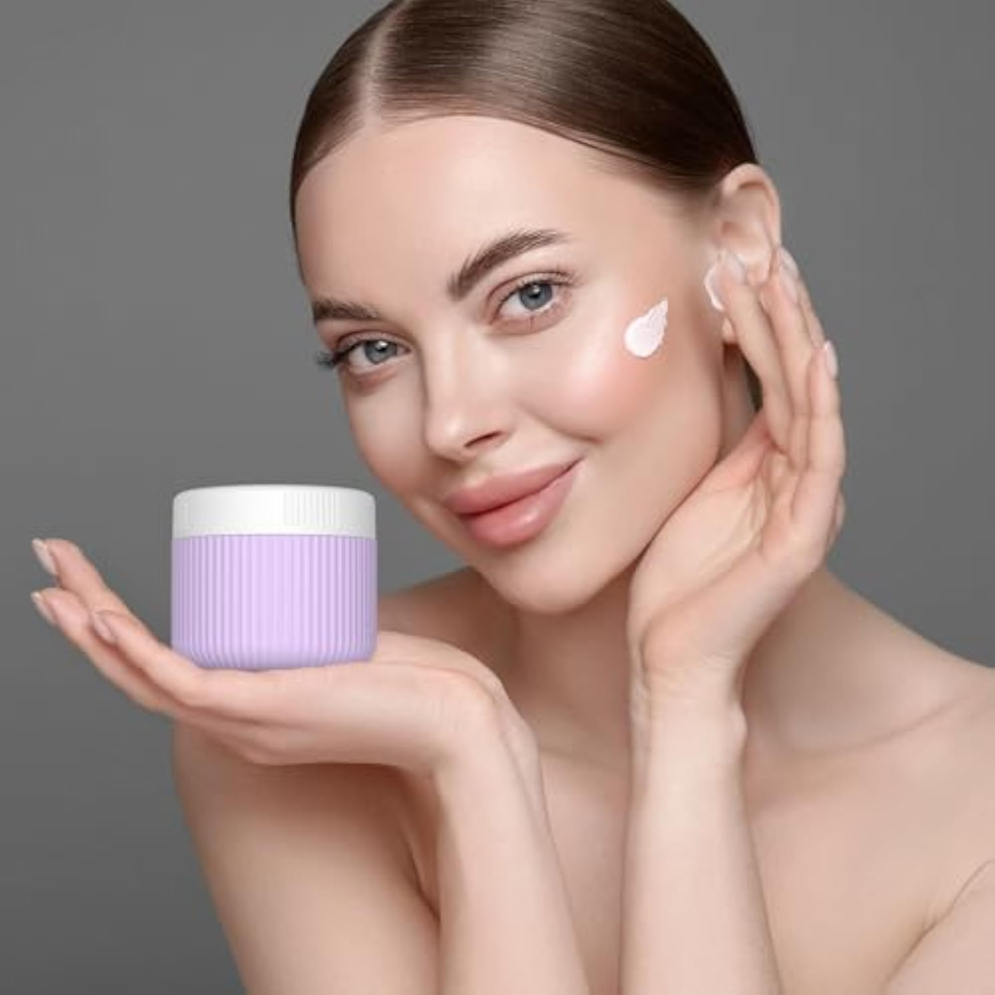 Travel Containers for Toiletries, TSA Approved Silicone Cream Jars