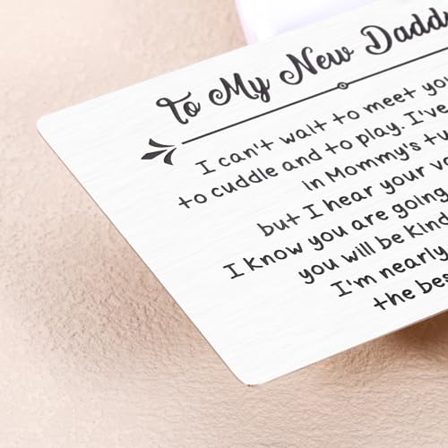 Image of New Dad Gifts First Time, Steel Gender Reveal Card, Valentines Day Gifts for New Dad, Gender Reveal Ideas, Card Gift for Dads, Pregnancy Baby Announcement, First Time Daddy Gift, Dads to Be Giifts