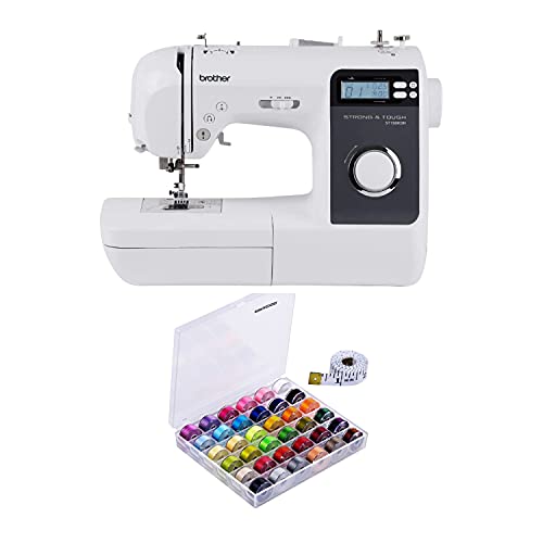 Brother ST150HDH Sewing Machine with 36-Piece Bobbins and Sewing Threads Set Bundle (2 Items)