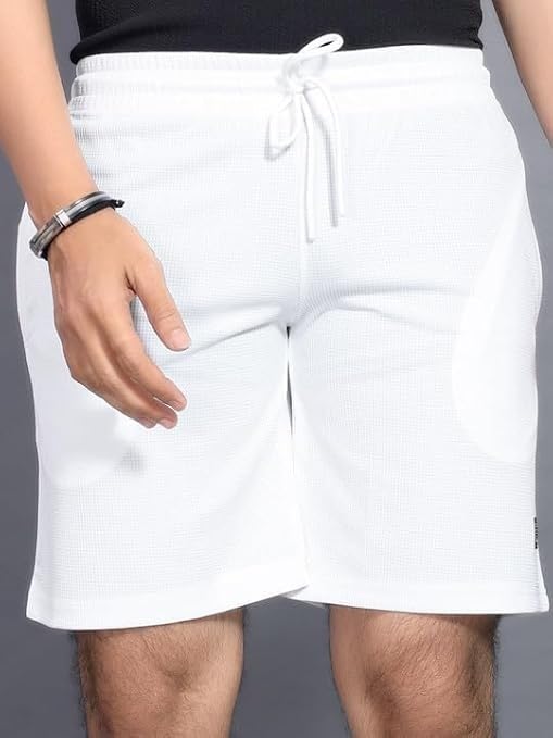 DBAX Men’s Textured Knit Shorts | Casual Drawstring Shorts | Comfortable Regular Fit | Summer Wear Lounge & Sports Shorts (in, Alpha, S, Regular)-picture-29