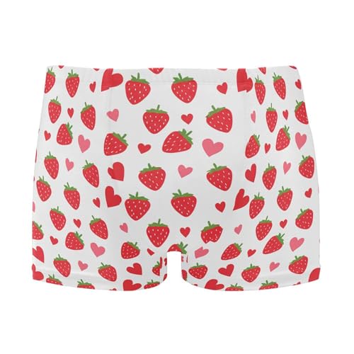 Strawberry Fruit Mens Swim Trunk Swimwear Bathing Suit Swim Brief Square Leg Board Short S B0405159