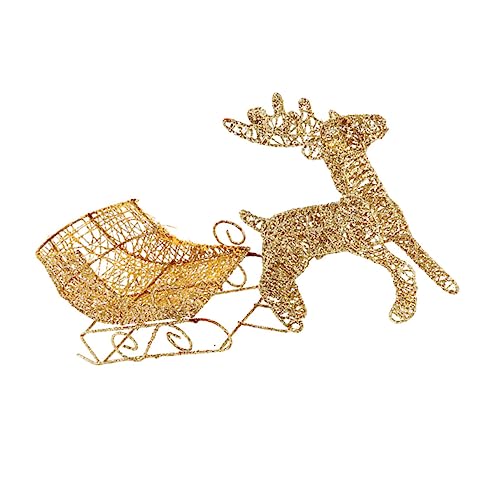 FUNOMOCYA Coffee Table Decor Christmas Reindeer Christmas Tabletop Decorative Sleigh