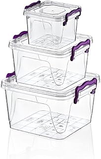 HOBBY LIFE 3-Piece Plastic Square Multi-Box
