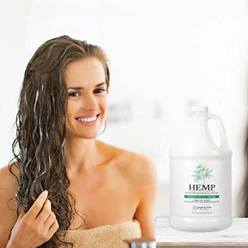 Ginger Lily Farms Botanicals Hemp Herbal Moisturizing Conditioner, Enriched With 100% Pure Natural Hemp Seed Oil, 100% Vegan & Cruelty-Free, 1 Gallon Refill #TOP6