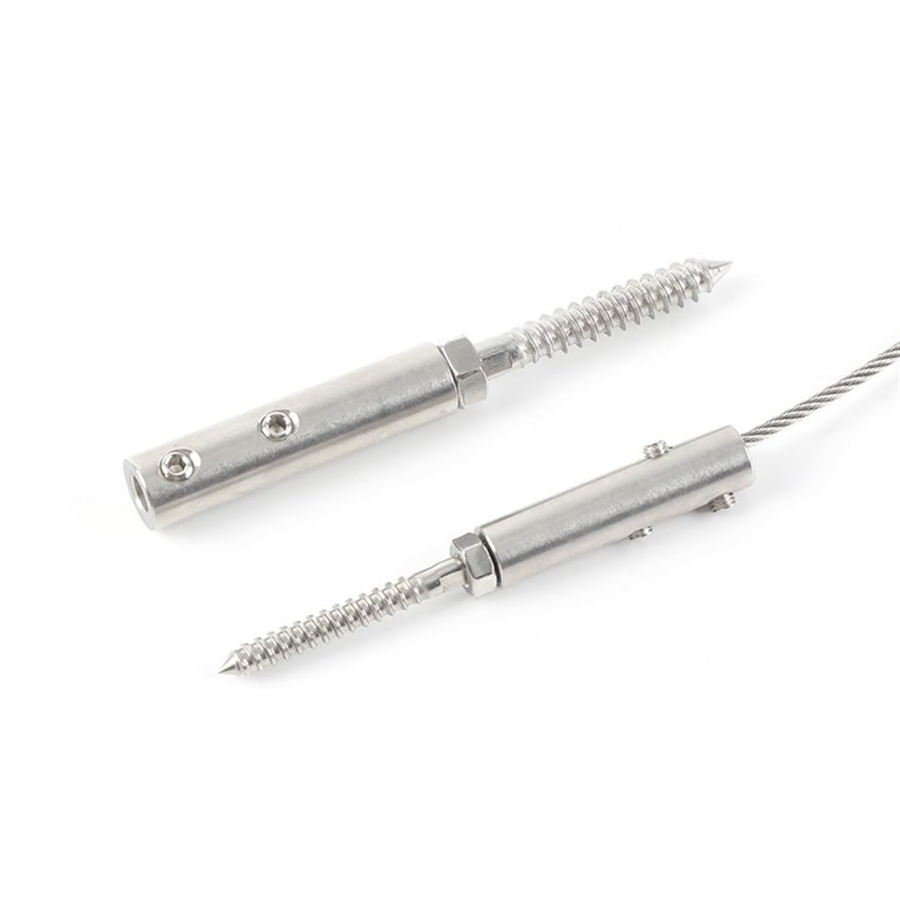 Morsetti per Fune 10 Pz Vite Morsetto Fune Metallica for 8mm Swage Viti di Ritardo con Esagonale Bulloni Fibbia for Ponte della Scala Palo Legno