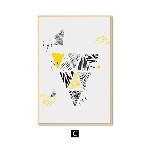 Peinture toile haut de gamme abstraction géométrique noir et or - 3
