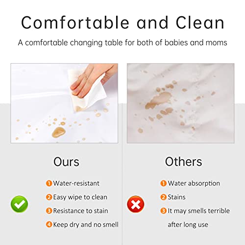 Baby Changing Table Portable Adjustable Changing Station For Tall, Foldable Diaper Changing Tables, Easy Clean Changing Table Topper, Large Storage Cholena Changing Station For Nursery, Green #TOP2