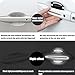 8Pcs Car Door Handle Cup Protector Carbon Fiber Anti-Scratches Protector Universal for Most Car Handles Reflective Sticker (White)