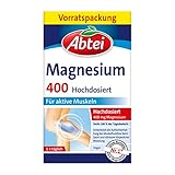Abtei Magnesium 400 - hochdosiertes Magnesium - für aktive Muskeln - laborgeprüft, glutenfrei, laktosefrei und vegan - 90 Tabletten