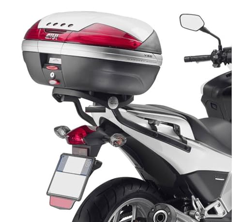 Baúl Givi C30N Monolock negro de 30 litros con soporte completo para moto Honda Integra 700 2