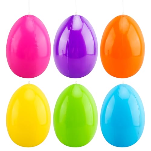 6 Pcs 16 Inch Inflatable Easter Egg Decorations Blow Up