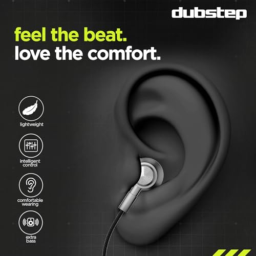 Image of Dubstep Squad M10 with X-Bass Technology, 10mm Dynamic Drivers in-Ear Type C Wired Earphones with Mic Compatible with Samsung, Oneplus, Xiaomi, Redmi, Vivo, Oppo & All Type C Phones - Stirling Silver