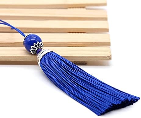 Silky Floss bookmark Tassels,Mini Tassels,Silky Floss Mini Tassels,10Pcs 10cm Silk Tassel Fringe Brush Hanging Rope Beads Tassel Fringe Trim Pendant For Curtains Embellish Jewelry DIY Home Decor Key C
