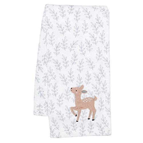 Image of Bedtime Originals Deer Park Baby Blanket, White