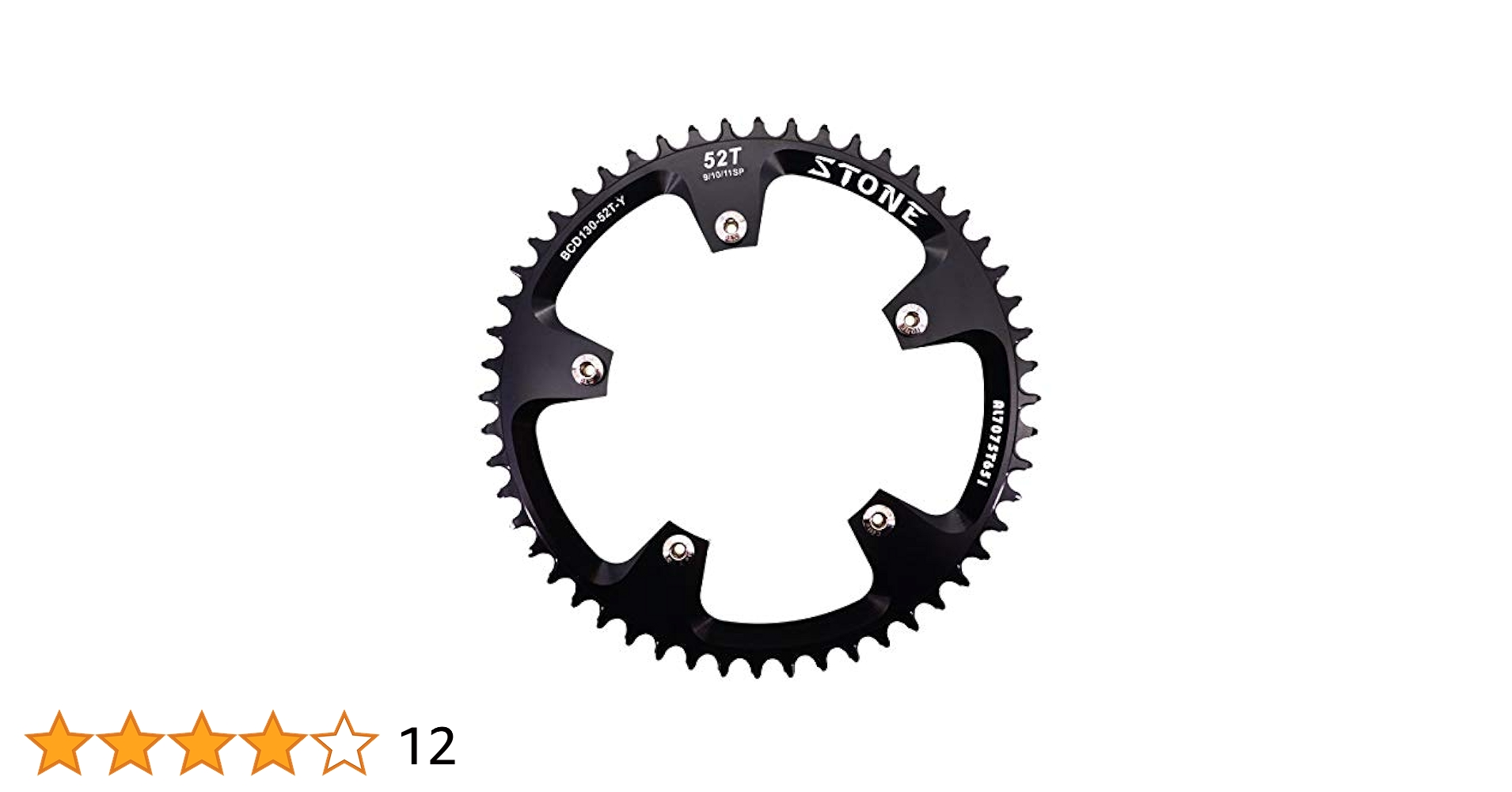 STONEナローワイド チェーンリング （フロントシングル用) 8ボルトsram ナローワイドチェーンリング - Stone 自転車チェーンリング