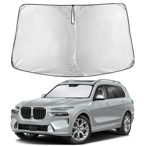 Image of EcoNour Windshield Sun Shade Compatible for Infiniti QX50 2019-2026 | SUV Front Window Sunshade | Foldable Sun Visor Shield | UV Protection & Heat Blocking