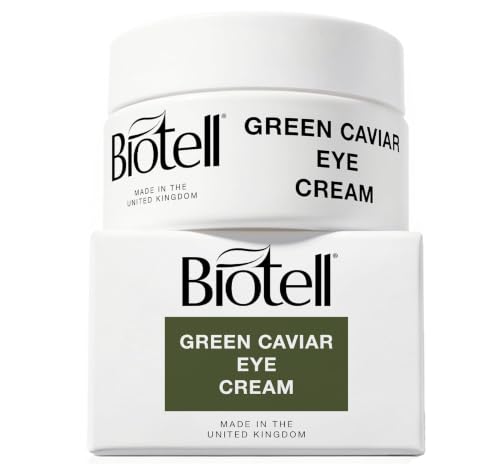 Image of Biotell Green Caviar Eye Cream 20ml – Hydrating Under Eye Moisturiser with Hyaluronic Acid & Vitamin E – Smooths Fine Lines – 24-Hour Hydration – Lightweight Eye Contour Cream – Made in UK