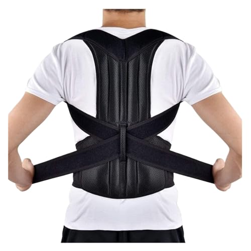 Soporte Posterior Lumbar Corrector De Postura Para La Espalda Cinturón De Soporte Completo Para La Espalda Corrector De Postura Para Hombros Y Columna Vertebral Faja Lumbar Protección(Black,XXXXX-Larg