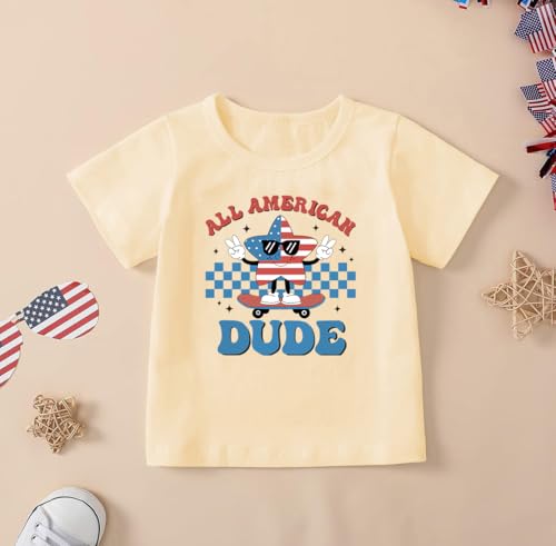 Image of Mrocioa Toddler Boy Summer Clothes 4th of July T Shirt American Flag Shorts Set Girl Stars Stripes Outfit