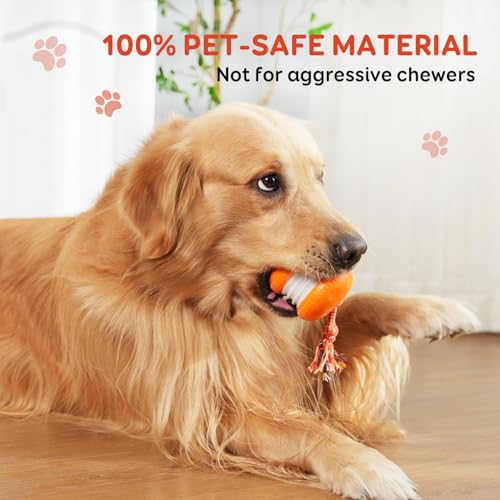 Hedsuin Interaktiver Hundeball, Zufallspfad Elektrisches Automatisches Bewegliches und Rollen Hundespielzeug mit Seil für Kleine Mittlere Große Hunde, Bewegungsaktiviertes Hundespielzeug