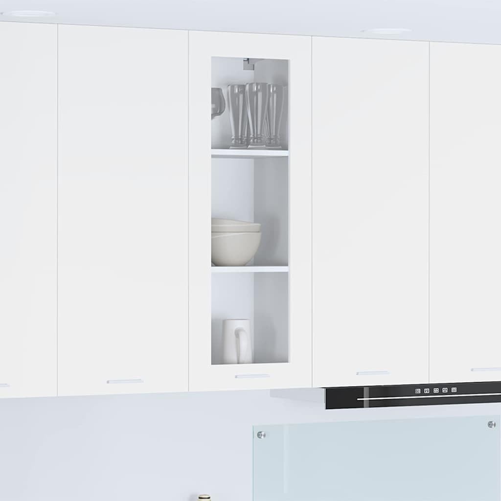 Hängeschrank Küche, Wandschrank mit Tür, Küchenschrank aus Holzwerkstoff, kompakter Küchenschrank Stauraum Weiß, 40 x 31 x 100 cm für Moderne Küchenorganisation