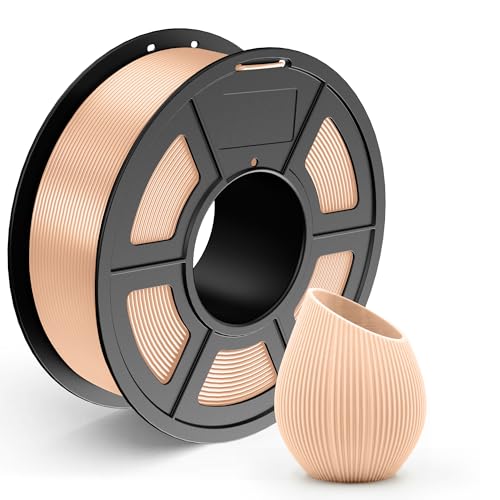 Image of TECBEARS PLA Filament 1.75mm, Neatly Wound 3D Printer Filament, Dimensional Accuracy + /- 0.02 mm, 1Kg Spool(2.2 lbs), Fits for Most FDM 3D Printers, Skin Beige
