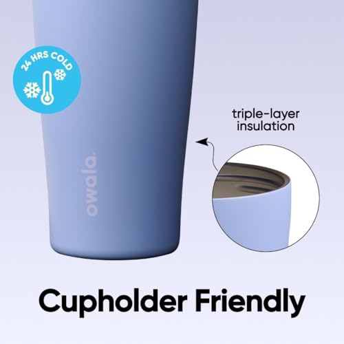 Image of Owala FreeSip Tumbler Insulated Stainless Steel Water Bottle with Built-in Straw and Side Handle, For Travel, Work, School, and Sports, 40oz, BPA Free, Leak Proof, Out of the Blue