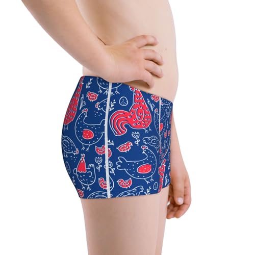 Boys' Cotton Boxer Brief Soft Underwear-Chicken And Rooster2
