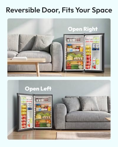 Image of EUHOMY Mini Fridge with Freezer, 3.2 Cu.Ft Compact Refrigerator for Dorm