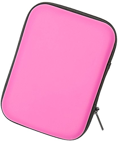 Preisvergleich Produktbild Lucklystar® Hard Case Erschütterungsfeste Schutzbox Festplattentasche Universal Schutzhülle Tasche für Festplatte Kabel und sonstiges Zubehör 2.5 Zoll(Rosa)