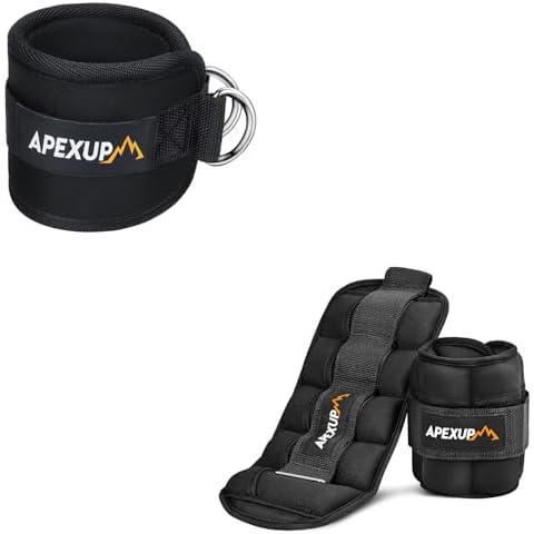APEXUP 10lbs/Pair Adjustable Ankle Weights+ Ankle Strap Cover