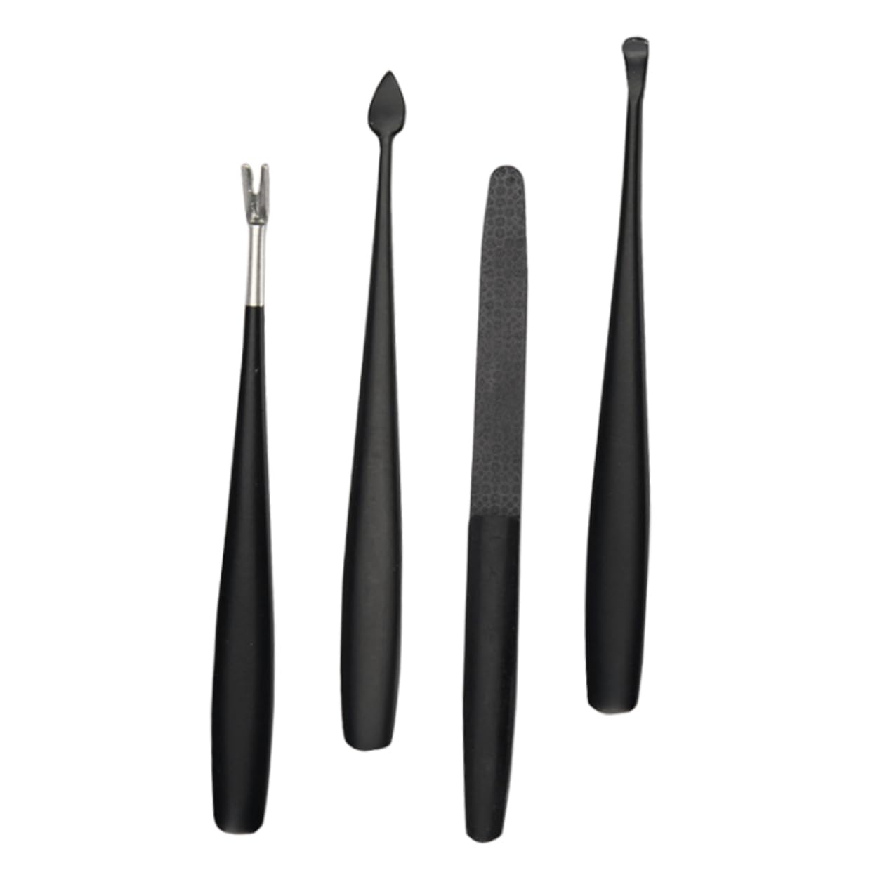TOVINANNA Manicure Tool Kit 4pcs Nail Cuticle Remover Set Clippers Fork and Stick