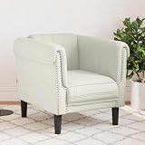 Ccslina Sessel Creme Samt mit Relaxfunktion und Stauraum Bequemes Polstersofa für Wohnzimmer und Gästezimmer Modernes Design, Platzsparend, Belastbar bis 110 kg