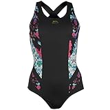 Slazenger Damen Rebecca Adlington Badeanzug Gebogener X Back Schwarz/Mehrfarbig XS