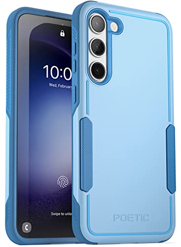 Poetic Neon Series Case Designed for Samsung Galaxy S23 5G 6.2 inch, Dual Layer Heavy Duty Tough Rugged Lightweight Slim Shockproof Protective Case 2023 New Cover for Galaxy S23 5G, Sky Blue