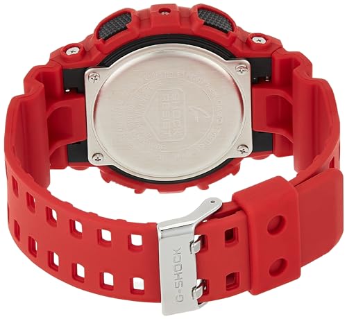 Casio-Mens-G-Shock-GA100B-4A-Red-Polyurethane-Analog-Quartz-Sport-Watch