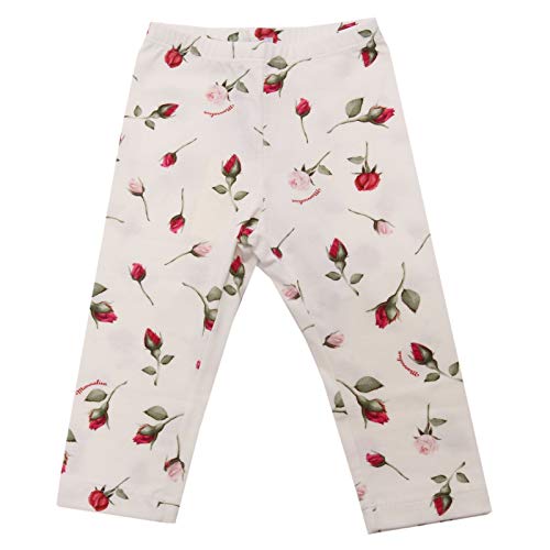 MONNALISA Leggins Bianchi con Stampa bocciolini