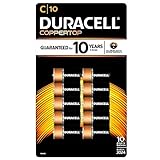 Duracell Coppertop Alkaline Batteries C - 10 pk