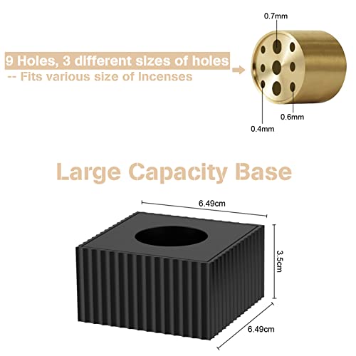 Gomyrod Incense Holder For Sticks [Anti-Ash Flying] Metal Incense-Stick Holder Incense Burner With 9 Incense-Holes Base Holder Ideal For Home Decor - Black #TOP1