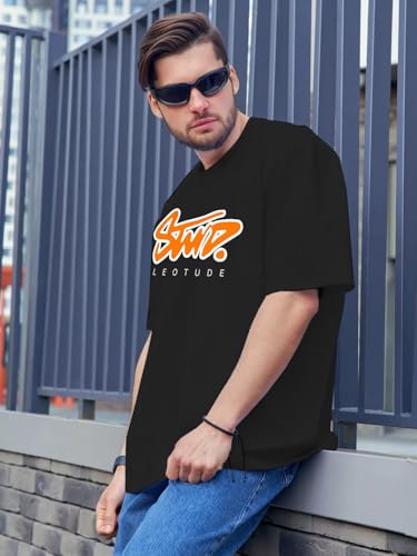 Image of LEOTUDE Men's Cotton Oversized Fit T-Shirt