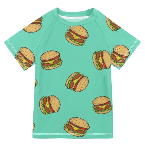 Ollabaky Short Sleeve Boys Rash Guard Swim Shirts Quick Dry Swimwear UPF 50+ Toddler Kids Water Shirt