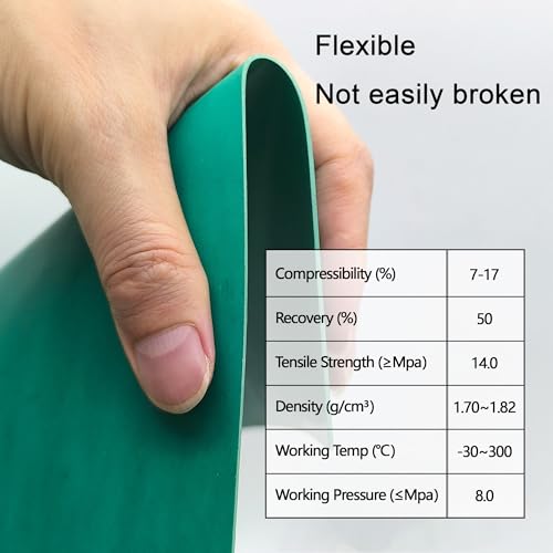 Image of Gasket Making Material Paper Sheet High Temp Pressure Chemical Grade for Gasoline Diesel Oil Air Compressor DIY Rebuild Sealing (3014, 3 Pcs, Green, Non Asbestos)