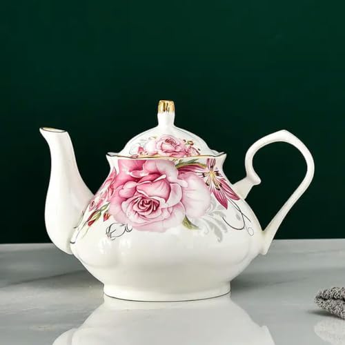 Tetera de porcelana europea de 400ML, juego de té de la tarde en inglés, tetera de porcelana, cafetera, tetera resistente al calor