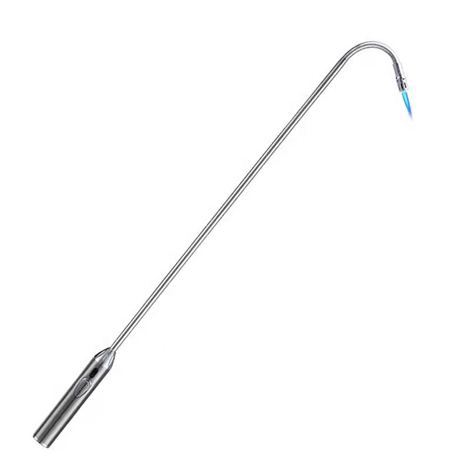 Encendedor de fuego con llama de chorro, encendedor de cocina, soplete de butano con bloqueo de seguridad, para postres, soldadura de bricolaje, barbacoa y horneado (gas butano no incluido)