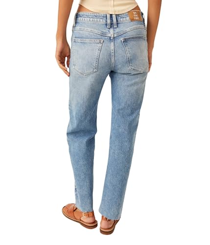 Free People Women's Risk Taker High-Rise Straight, Mantra3