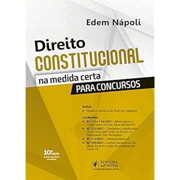 Capa do livro Direito Constitucional na Medida Certa Para Concursos