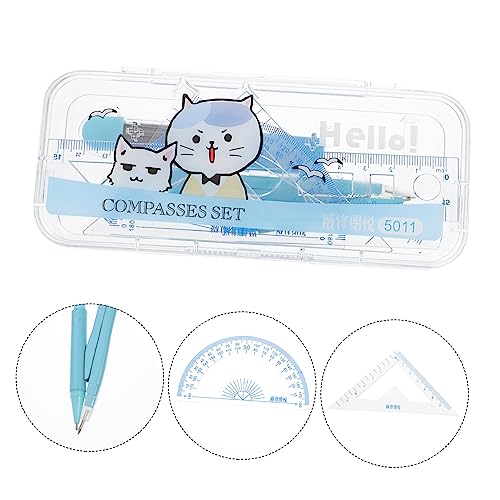 iplusmile 1 Conjunto De Bússola Mutitool Geometria Ferramentas De Desenho Régua Profissional Kit Tra