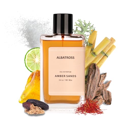 Albatross Amber Sands Eau De Parfum for Men & Women | Premium Long Lasting Perfume with Oud, Saffron, Amber & Tonka | Woody, Spicy & Bold Fragrance | Luxury Gift | 100ml