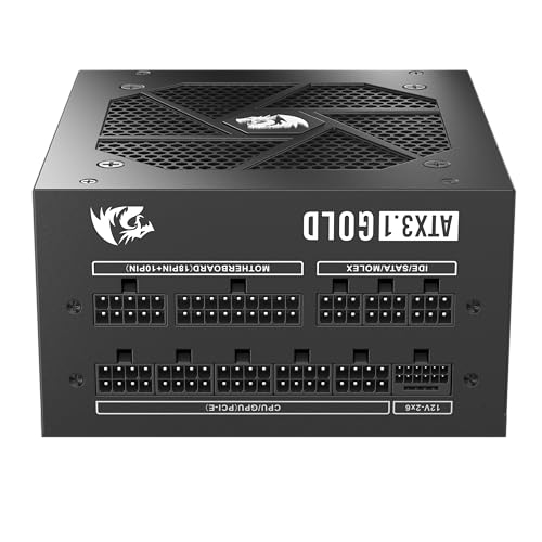 Image of Redragon PSU010 80+ Gold 850 Watt ATX Fully Modular Power Supply w / 80 Plus Gold Certified, Compact 160mm Size and Low Noise Fan 0 RPM, 100% Japanese Capacitors, Full Mod Cables